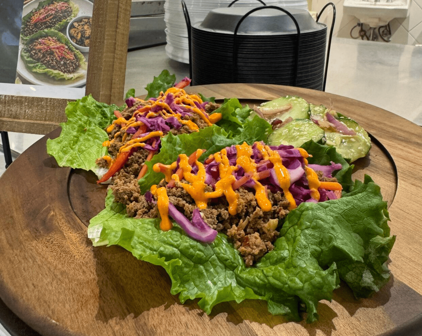 Beef Bulgogi lettuce wraps. 